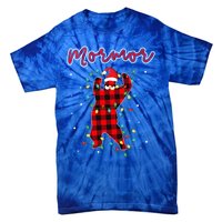 Mormor Bear Red Buffalo Plaid Grandma Bear Pajama Xmas Gift Tie-Dye T-Shirt