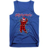 Mormor Bear Red Buffalo Plaid Grandma Bear Pajama Xmas Gift Tank Top