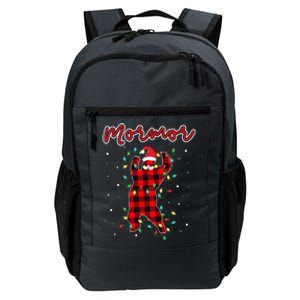 Mormor Bear Red Buffalo Plaid Grandma Bear Pajama Xmas Gift Daily Commute Backpack