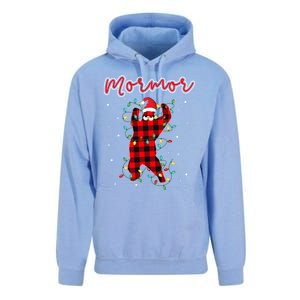 Mormor Bear Red Buffalo Plaid Grandma Bear Pajama Xmas Gift Unisex Surf Hoodie