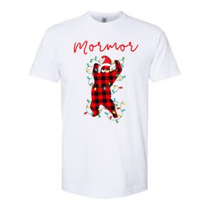 Mormor Bear Red Buffalo Plaid Grandma Bear Pajama Xmas Gift Softstyle CVC T-Shirt