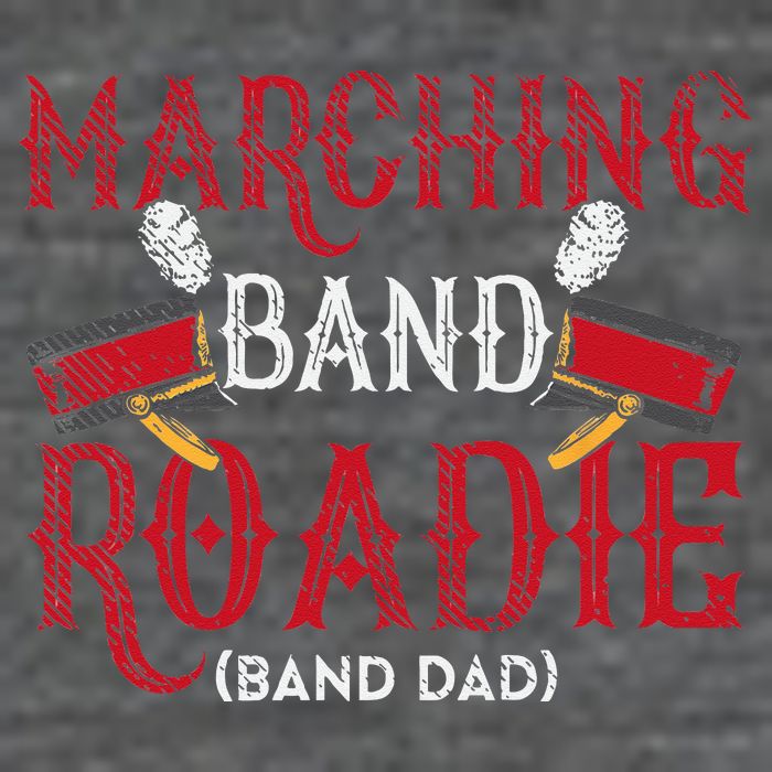 Marching Band Roadie Band Dad Daddy Father 7 Panel Mesh Trucker Snapback Hat