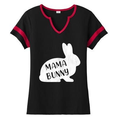 Mama Bunny Rabbit Mom Mother Easter Day Meaningful Gift Ladies Halftime Notch Neck Tee