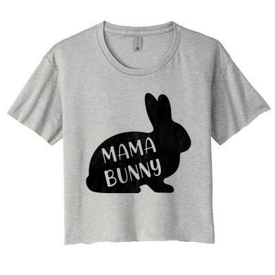 Mama Bunny Rabbit Mom Mother Easter Day Meaningful Gift Women's Crop Top Tee