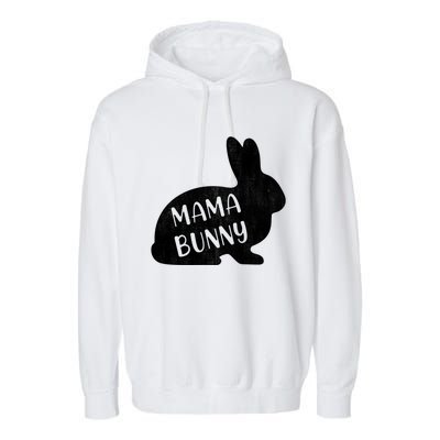 Mama Bunny Rabbit Mom Mother Easter Day Meaningful Gift Garment-Dyed Fleece Hoodie