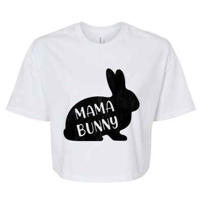 Mama Bunny Rabbit Mom Mother Easter Day Meaningful Gift Bella+Canvas Jersey Crop Tee