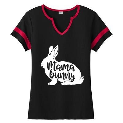 Mama Bunny Rabbit Mom Mother Easter Day Funny Gift Ladies Halftime Notch Neck Tee