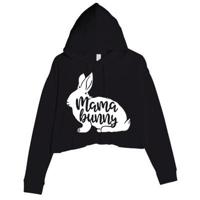 Mama Bunny Rabbit Mom Mother Easter Day Funny Gift Crop Fleece Hoodie