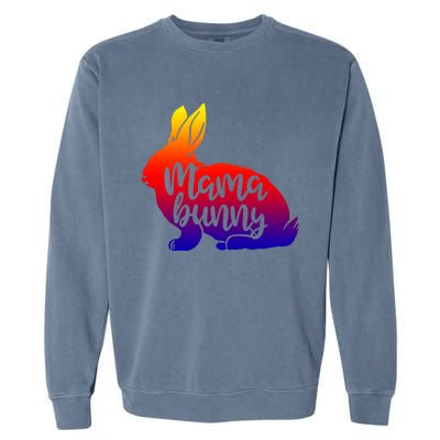 Mama Bunny Rabbit Mom Mother Easter Day Gift Garment-Dyed Sweatshirt