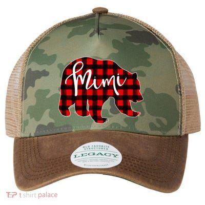 Mimi Bear Red Plaid Matching Family Christmas Eve Buffalo Cool Gift Legacy Tie Dye Trucker Hat