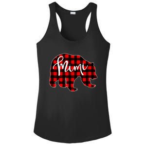 Mimi Bear Red Plaid Matching Family Christmas Eve Buffalo Cool Gift Ladies PosiCharge Competitor Racerback Tank