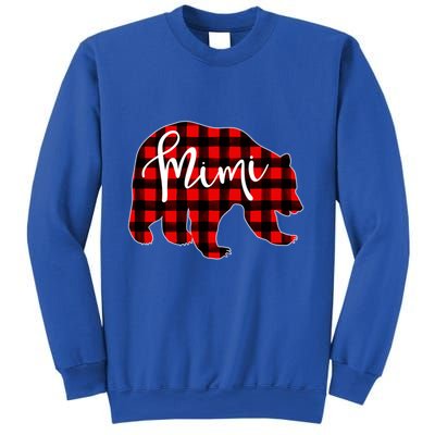 Mimi Bear Red Plaid Matching Family Christmas Eve Buffalo Cool Gift Sweatshirt