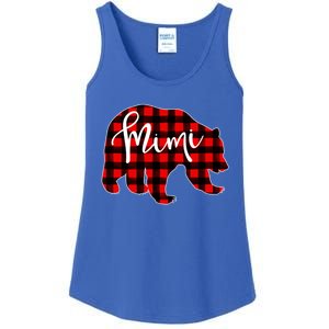 Mimi Bear Red Plaid Matching Family Christmas Eve Buffalo Cool Gift Ladies Essential Tank