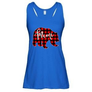 Mimi Bear Red Plaid Matching Family Christmas Eve Buffalo Cool Gift Ladies Essential Flowy Tank