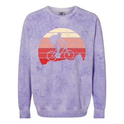 Mountain Bike Retro Colorblast Crewneck Sweatshirt