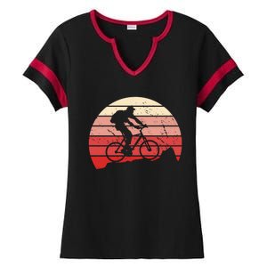 Mountain Bike Retro Ladies Halftime Notch Neck Tee