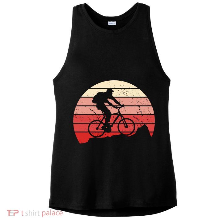 Mountain Bike Retro Ladies PosiCharge Tri-Blend Wicking Tank