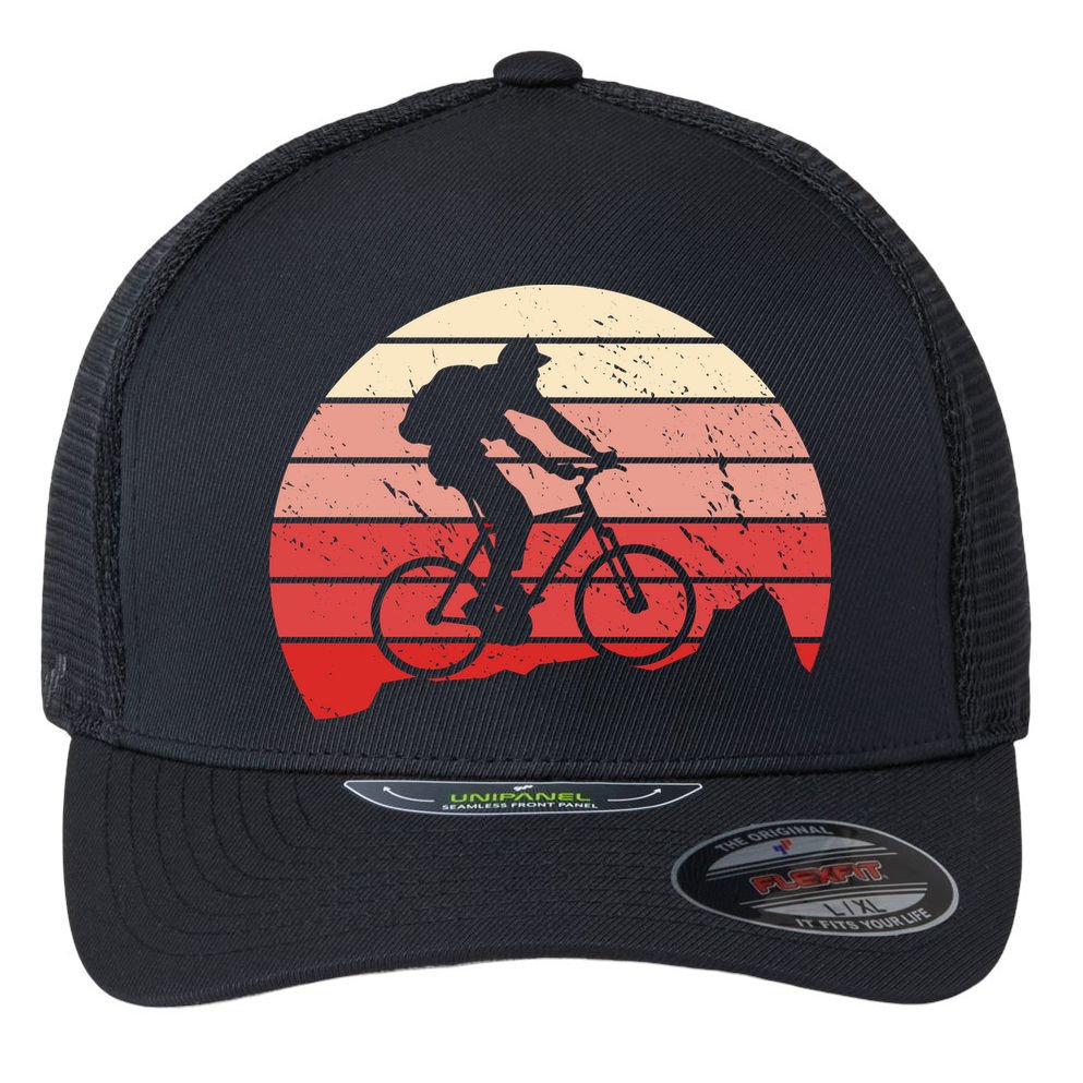 Mountain Bike Retro Flexfit Unipanel Trucker Cap