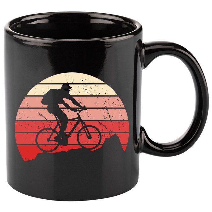 Mountain Bike Retro 11oz C Handle Ceramic Mug