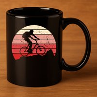 Mountain Bike Retro 11oz C Handle Ceramic Mug