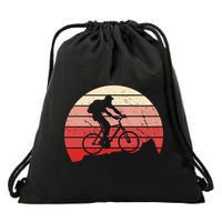 Mountain Bike Retro Drawstring Bag