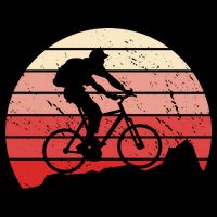 Mountain Bike Retro Drawstring Bag