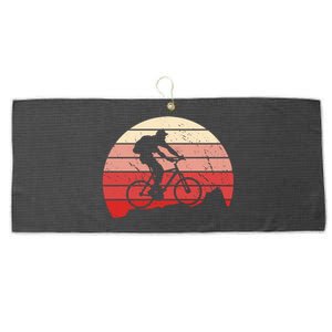 Mountain Bike Retro Large Microfiber Waffle Golf Towel