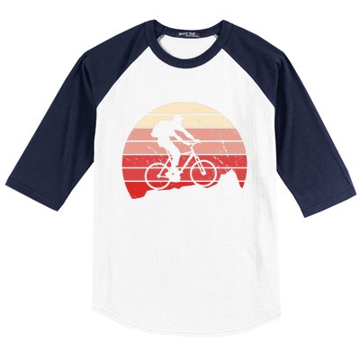 Mountain Bike Retro Baseball Sleeve Shirt