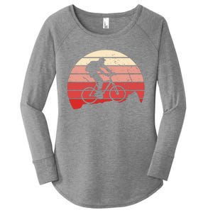 Mountain Bike Retro Women's Perfect Tri Tunic Long Sleeve Shirt