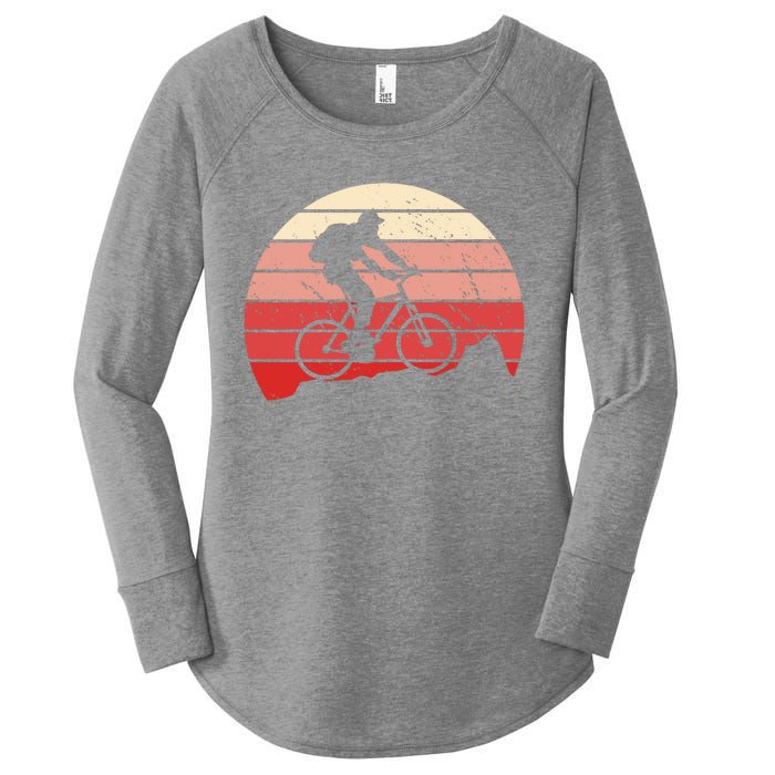 Mountain Bike Retro Women's Perfect Tri Tunic Long Sleeve Shirt