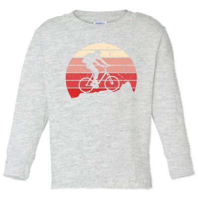 Mountain Bike Retro Toddler Long Sleeve Shirt