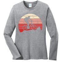 Mountain Bike Retro Ladies Long Sleeve Shirt