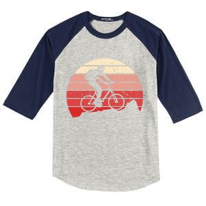 Mountain Bike Retro Kids Colorblock Raglan Jersey