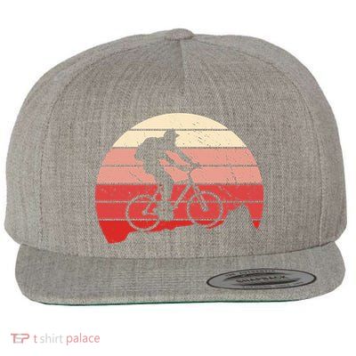 Mountain Bike Retro Wool Snapback Cap