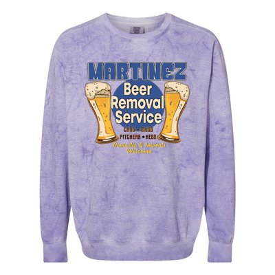 Martinez Beer Removal Service Funny Party Ing Great Gift Colorblast Crewneck Sweatshirt