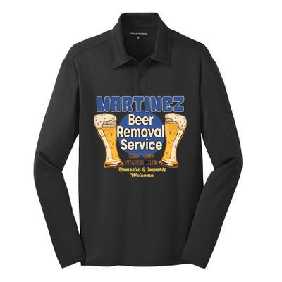 Martinez Beer Removal Service Funny Party Ing Great Gift Silk Touch Performance Long Sleeve Polo