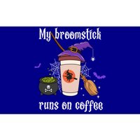 My Broomstick Runs On Coffee Gift Coffee Lover Halloween Gift Bumper Sticker