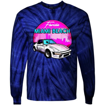 Miami Beach Road Trip Tee | Explore Florida's Iconic Coastline Tie-Dye Long Sleeve Shirt