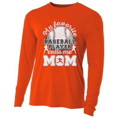 Mom Baseball Softball Game Fan Sports Favorite Player Cooling Performance Long Sleeve Crew