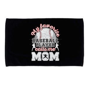 Mom Baseball Softball Game Fan Sports Favorite Player Microfiber Hand Towel