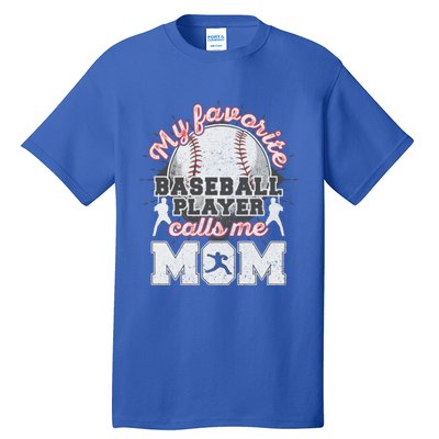 Mom Baseball Softball Game Fan Sports Favorite Player Tall T-Shirt