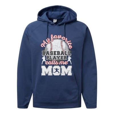 Mom Baseball Softball Game Fan Sports Favorite Player Performance Fleece Hoodie