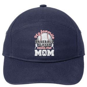 Mom Baseball Softball Game Fan Sports Favorite Player 7-Panel Snapback Hat