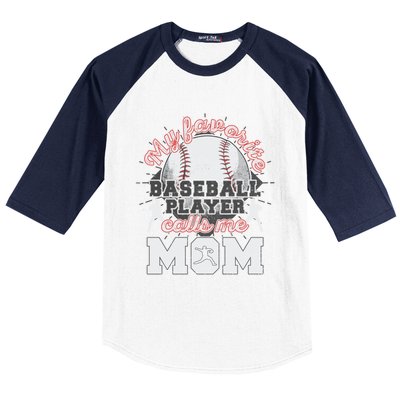 Mom Baseball Softball Game Fan Sports Favorite Player Baseball Sleeve Shirt