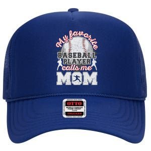 Mom Baseball Softball Game Fan Sports Favorite Player High Crown Mesh Back Trucker Hat