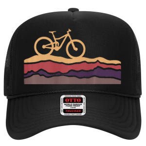 Mountain Bike Southwestern Boho Dessert Mtb High Crown Mesh Back Trucker Hat