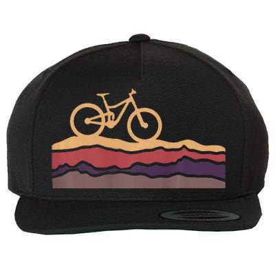 Mountain Bike Southwestern Boho Dessert Mtb Wool Snapback Cap