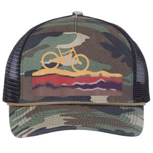 Mountain Bike Southwestern Boho Dessert Mtb Retro Rope Trucker Hat Cap