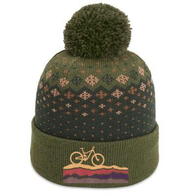 Mountain Bike Southwestern Boho Dessert Mtb The Baniff Cuffed Pom Beanie