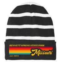 Missouri Bennett Spring State Park Striped Beanie with Solid Band